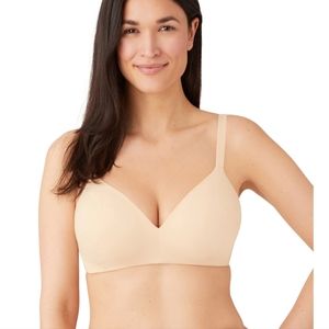 Wacoal How Perfect Wire Free T-Shirt Bra Sand Color Adjustable Straps Size 32DD